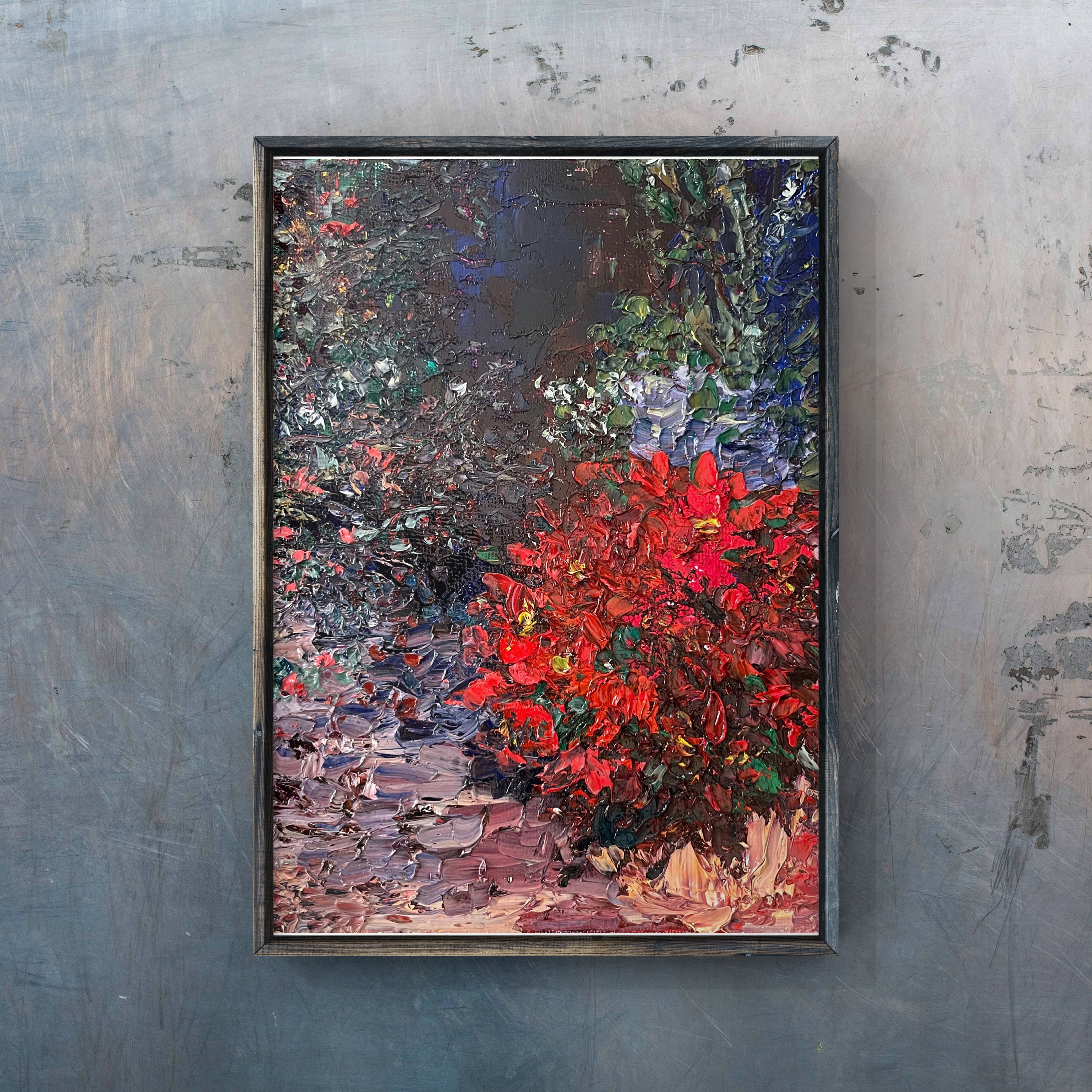 ポインセチアのある風景 | OHBA Sakura ｜インテリア絵画 アートの専門