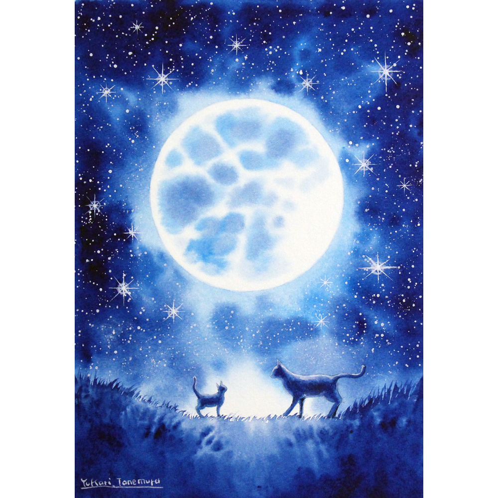 夜半の月 | Yukari.Tanemura ｜インテリア絵画 アートの専門通販