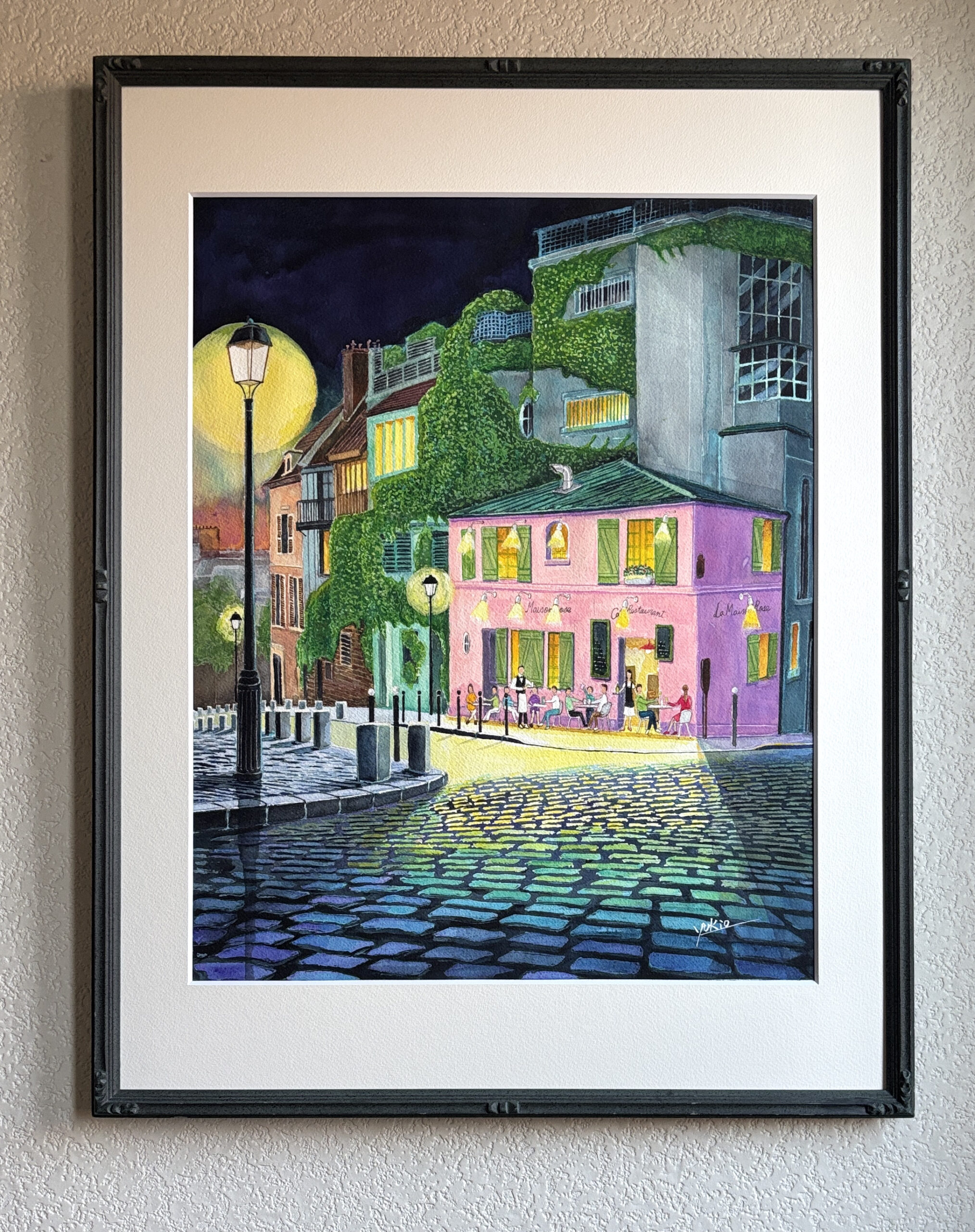 モンマルトルのLa Maison Rose | いしげ ゆきお ｜インテリア絵画