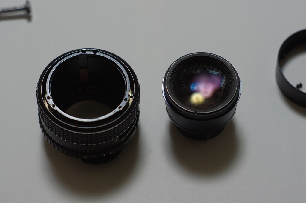 SMC TAKUMAR 55mm F1.8 分解・レンズ清掃 | てぃsぉんっごおどぃでの