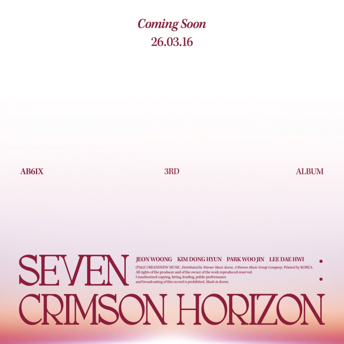 AB6IX、5年ぶりに正規3枚目のアルバムを発売..5月に単独コンサートを