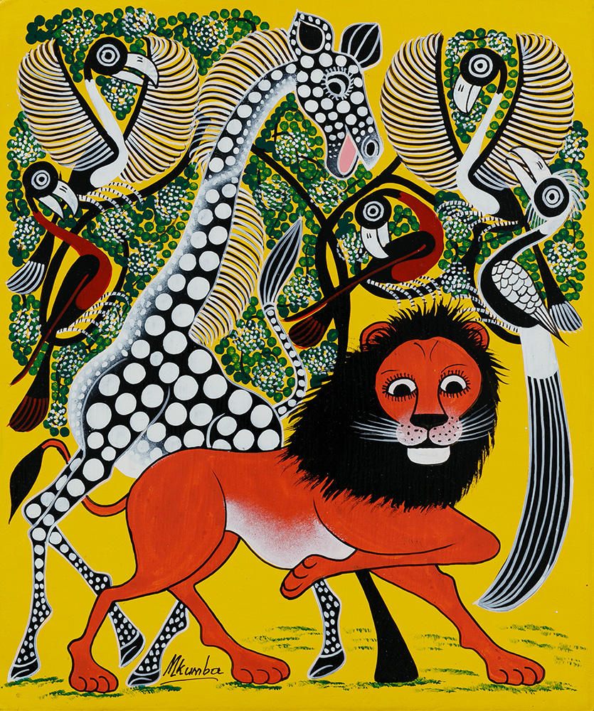 シマウマの親子/鳥 - ティンガティンガオンラインショップ