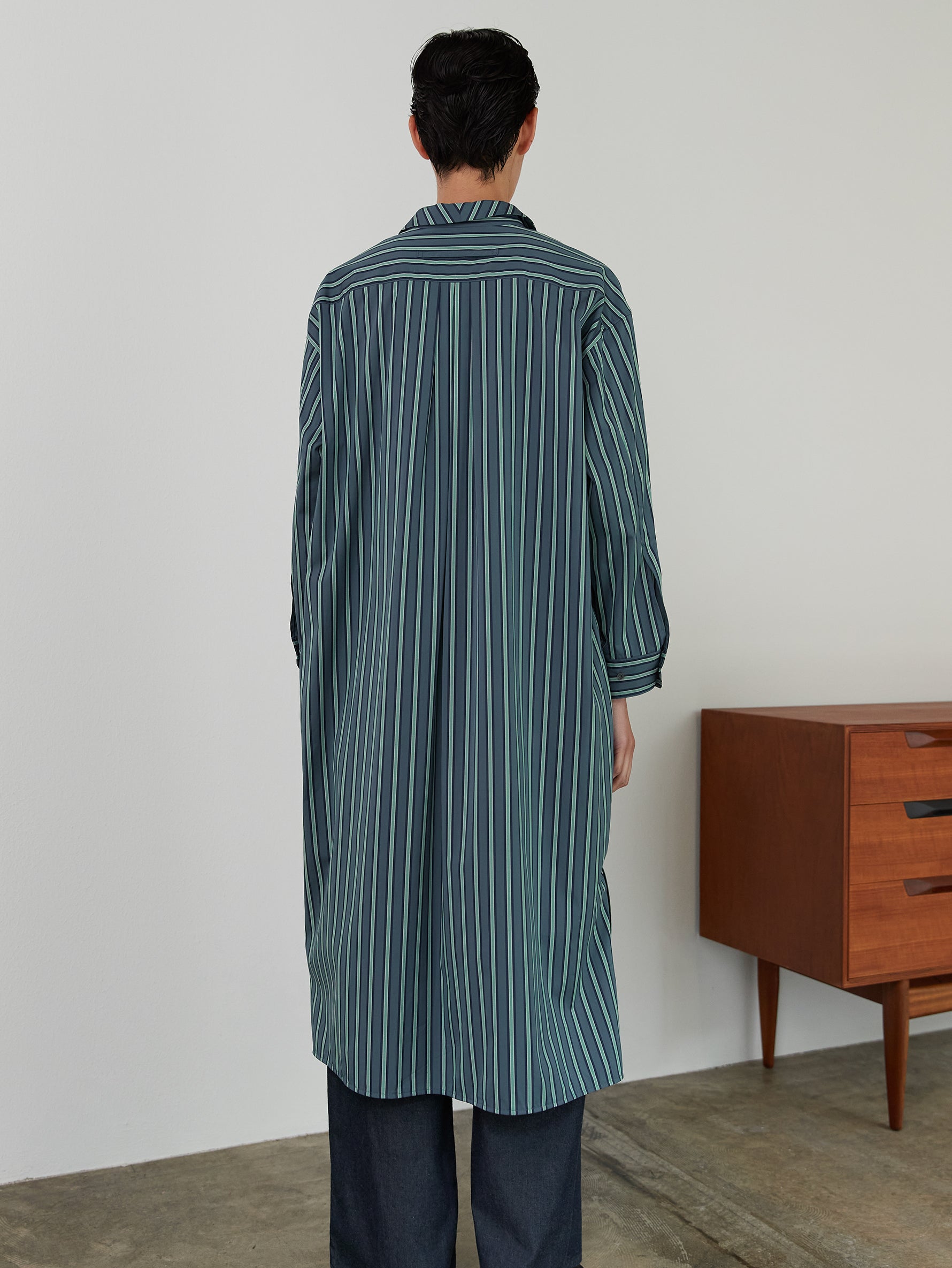 オープンカラーシャツワンピース/TBDA-105