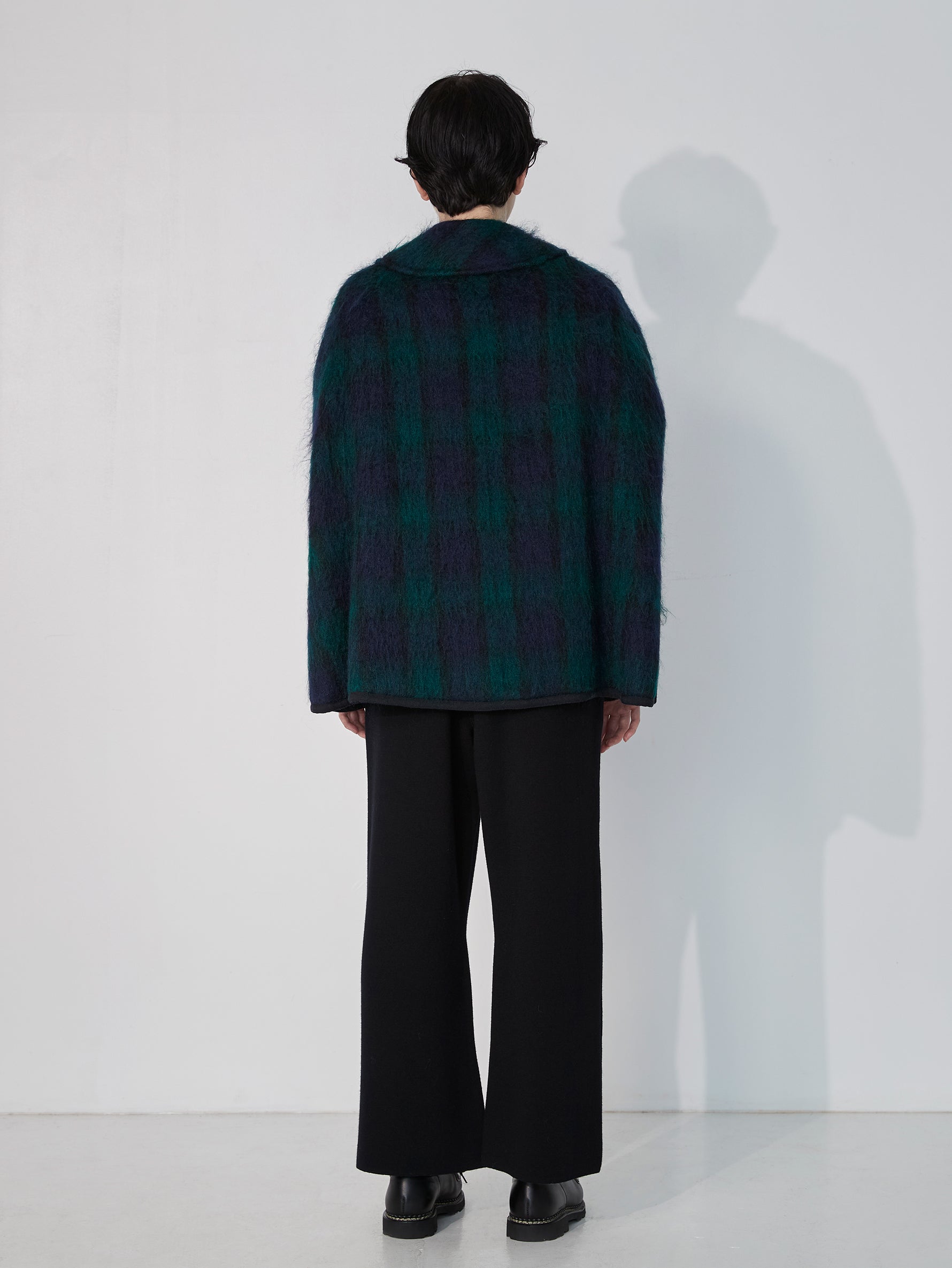 チェックシャギーポンチョ/TBEA-254