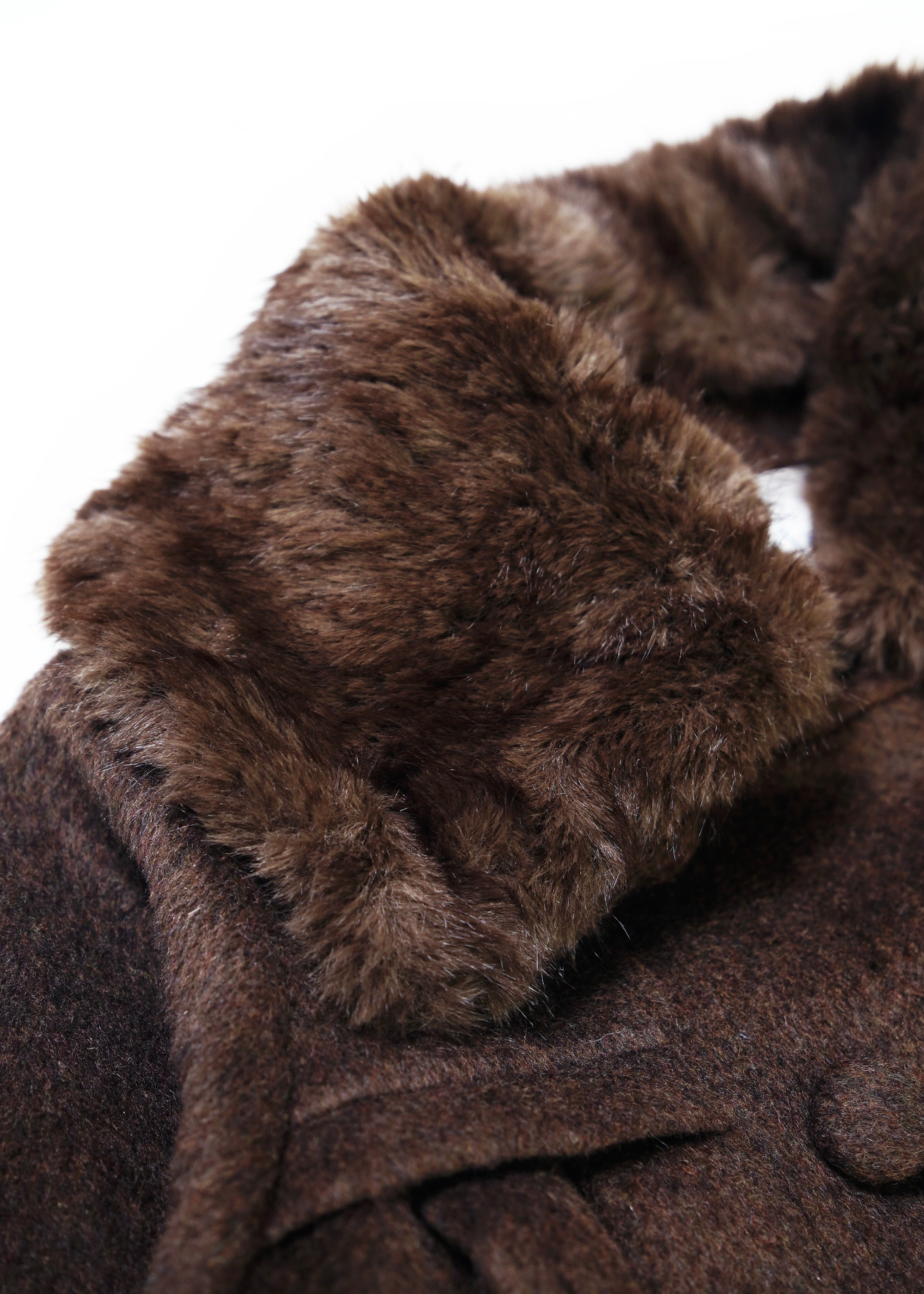 新色黒追加発売】grace fur collar wool coat – Tie.Me