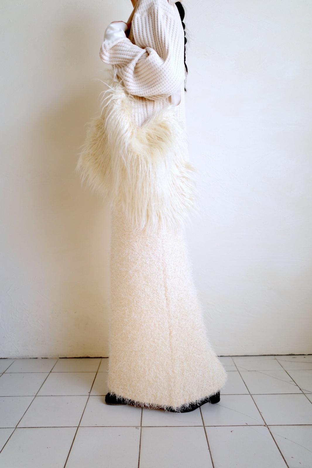 Mediam Craft Fur Bag・IVORY - tity