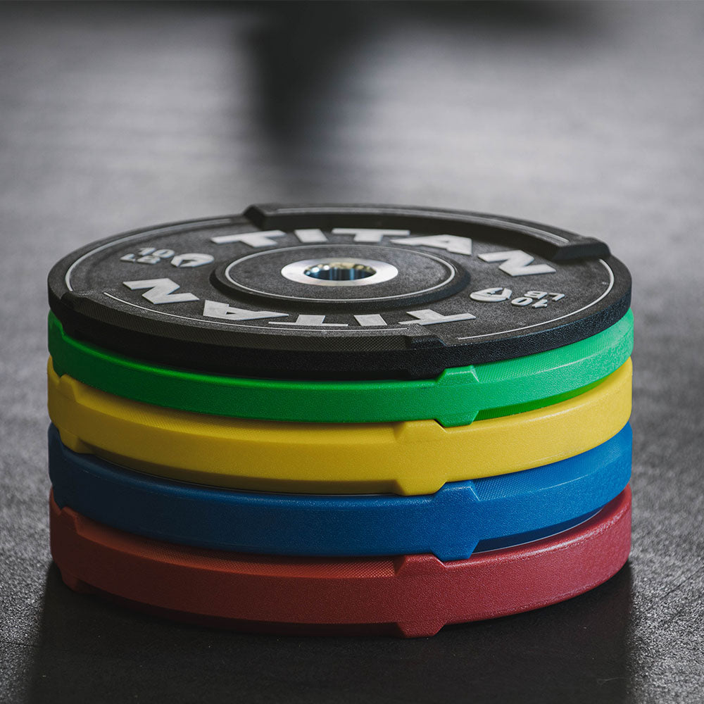 230 LB Set EZ-Grip Elite Urethane Color Plates | Titan Fitness