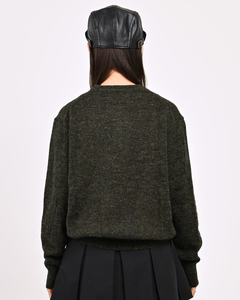 10日以内お届け】ウールブレンドヘンリーネックニット L2143