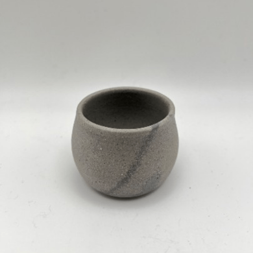 備前焼】黒備前 面取杯 作家：村井八重美