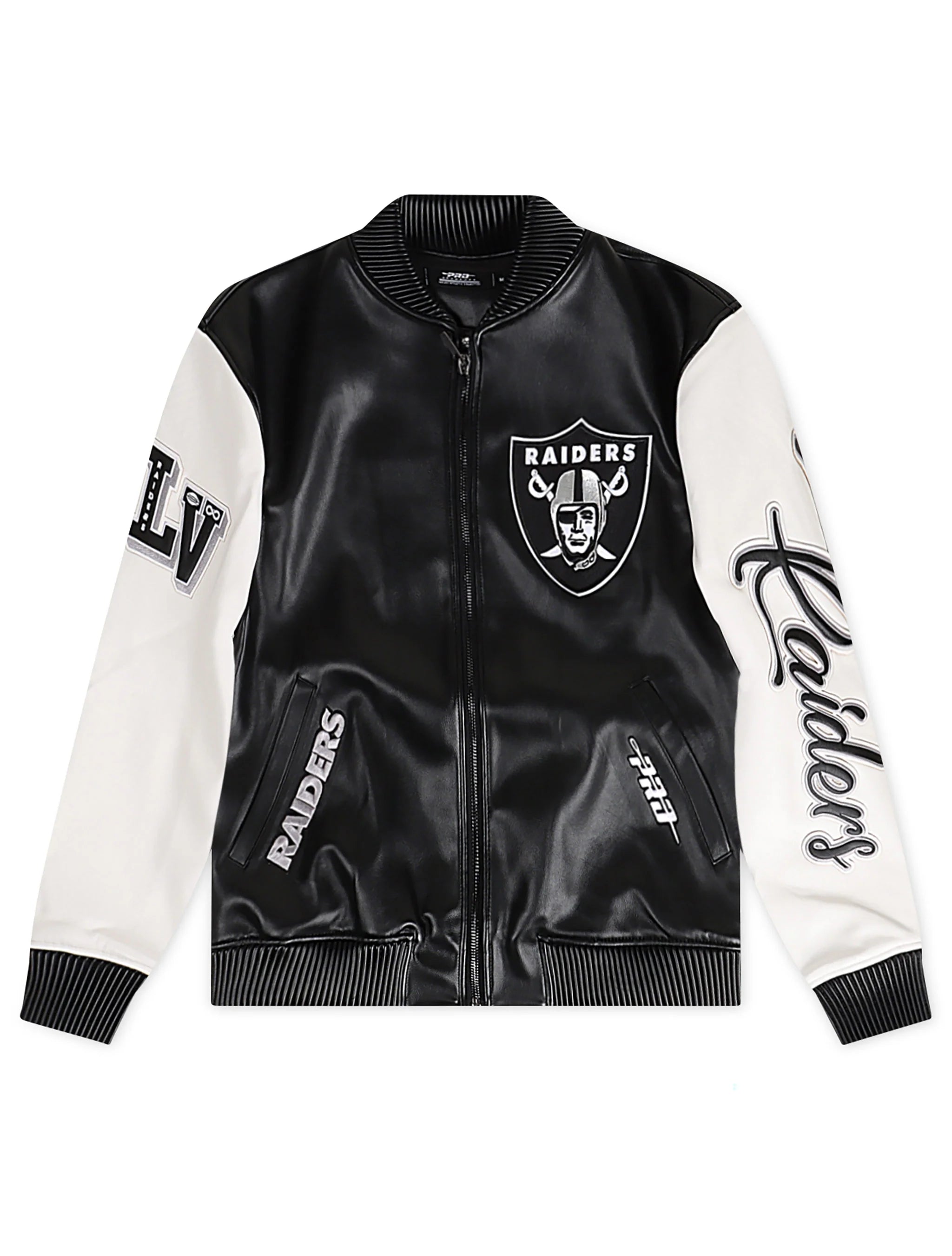 Las Vegas Raider City Signature Leather Varsity Jacket (Black