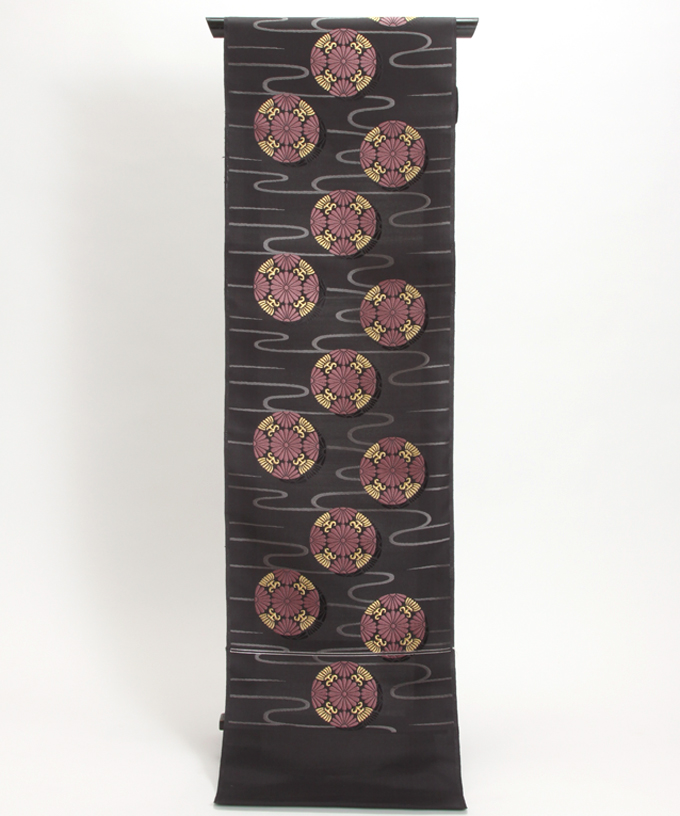 人間国宝 喜多川俵ニ作 有職 袋帯地 菊に丸文 未仕立て品 | 特選きもの