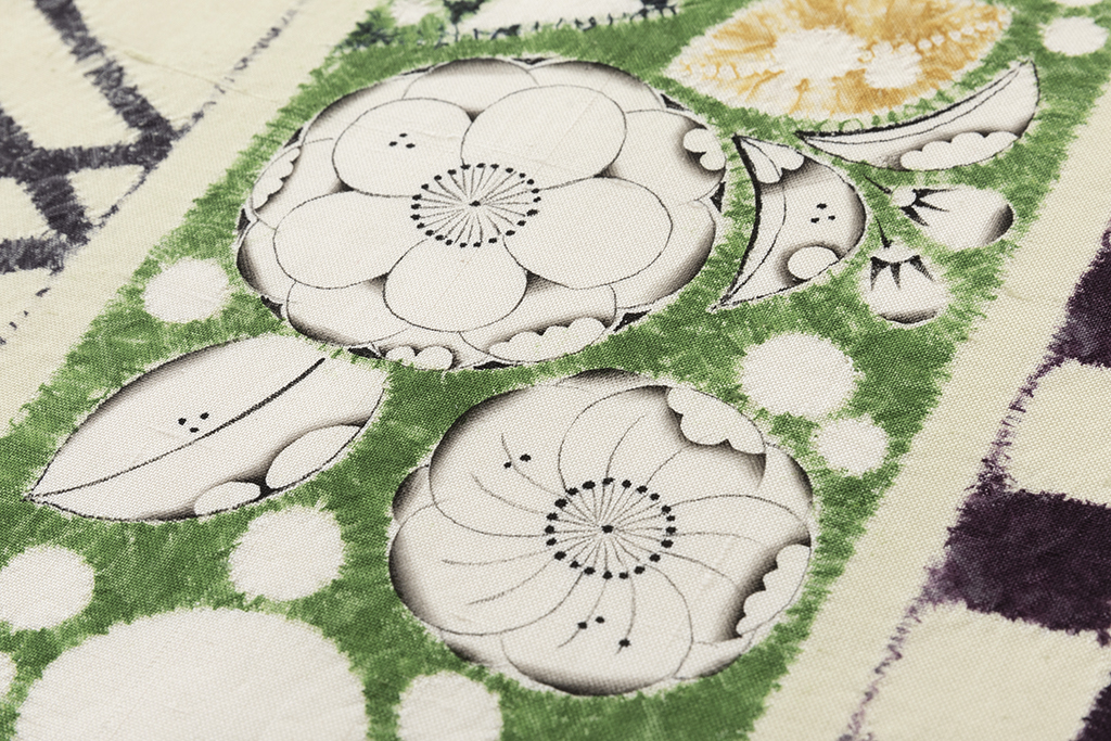 森健持作 辻が花染 紬九寸名古屋帯 | 特選きものコレクション