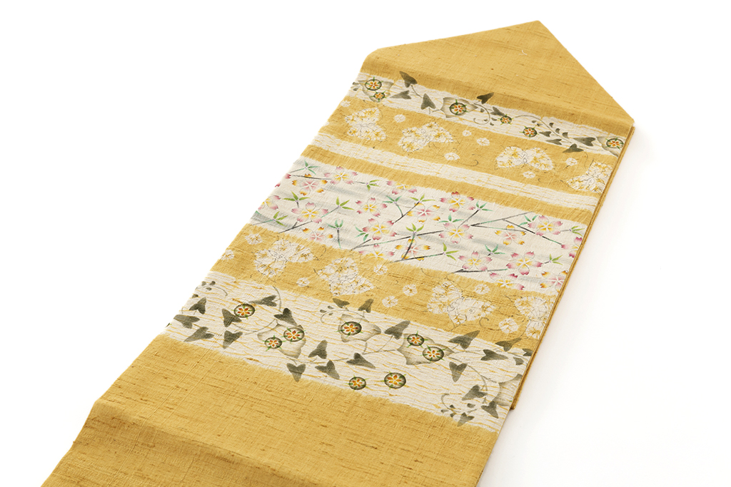 作家不詳 型絵染 紬九寸名古屋帯 | 特選きものコレクション