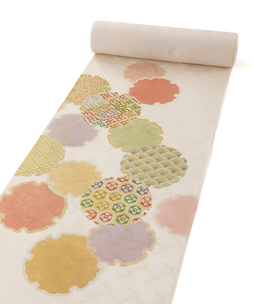 白木染匠製 京友禅 訪問着 着尺 「雪輪割付」 未仕立て品 | 特選きもの