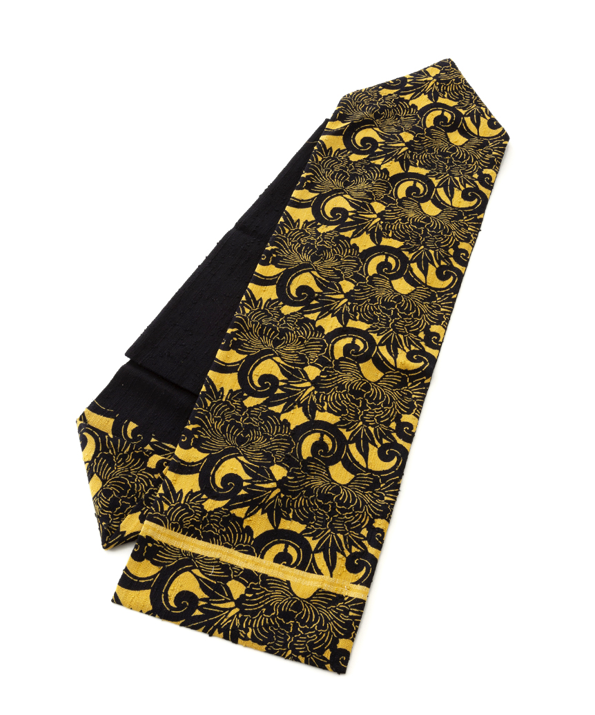 浦野理一作 型絵染 縦節紬 九寸名古屋帯 | 特選きものコレクション