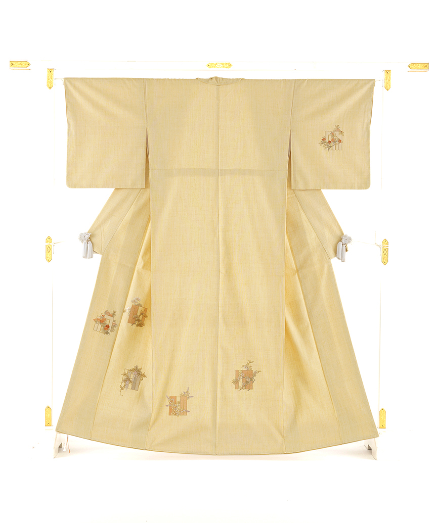 本場結城紬地 刺繍 訪問着 | 特選きものコレクション