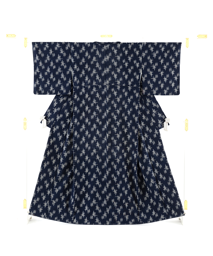 浦野理一作 縦節紬 着物 | 特選きものコレクション