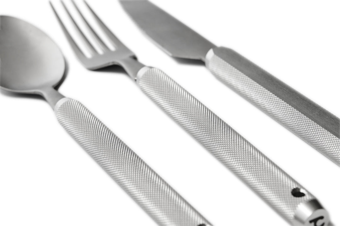 キャンプ・アウトドア用 カトラリーセット(シルバー) - 東京クラフト