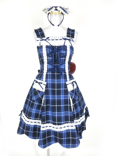 BABY, THE STARS SHINE BRIGHT タータンチェック裾スカラップ