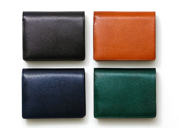 東京ヒマワリ / KUBERA(クベラ) コードバン型押し 二つ折り財布 キャメル