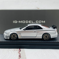 Ignition Model 1/43 Nissan Skyline GTR Mine's R34 Silver IG1816