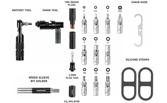 自転車携帯工具セット｜トピーク - RATCHET 'N ROLL PRO