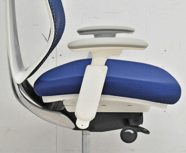 オカムラ サブリナシリーズ 可動肘 ダークブルー 2021071903【中古