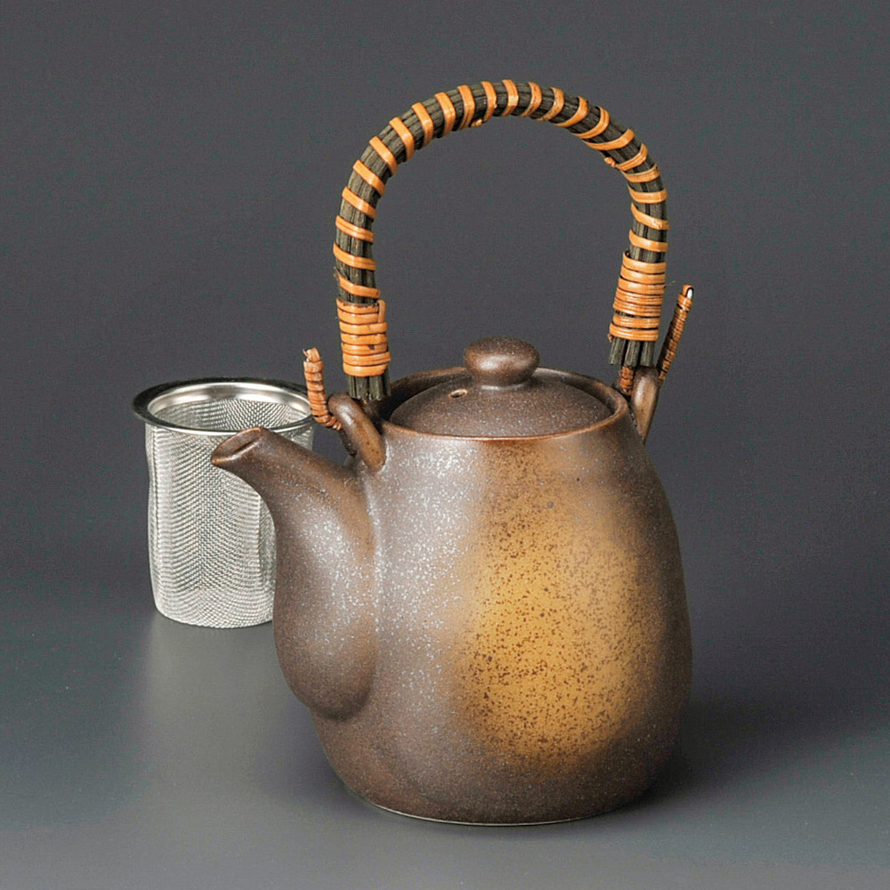 錆茶吹土瓶(アミ・つる付) 品番:58518-221 | 陶里(TORI)-業務用食器