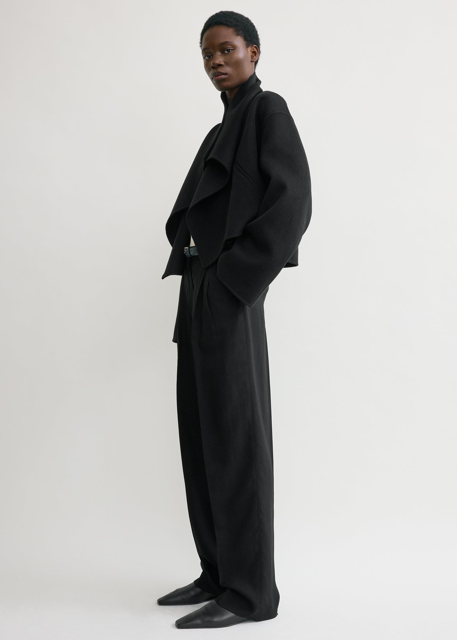 Signature doublé jacket black – TOTEME