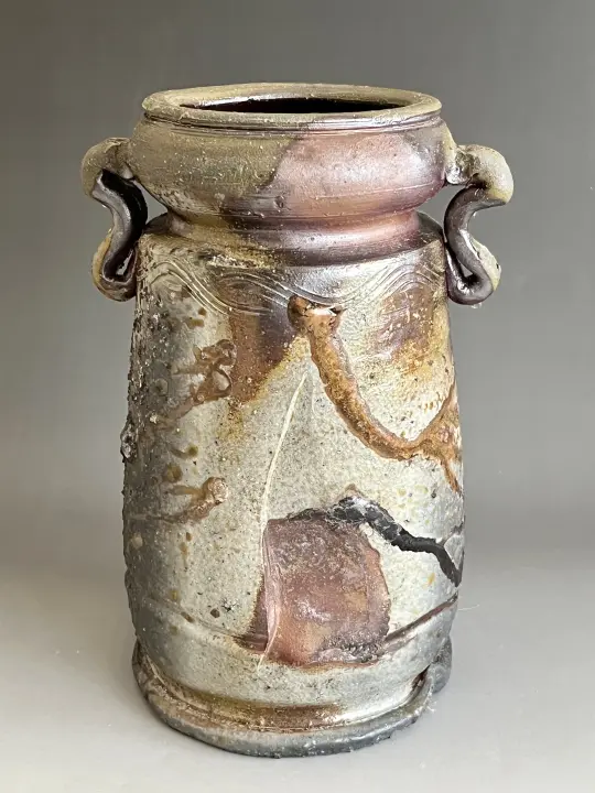 藤井勝雲 有田焼 染錦 牡丹鳳凰図 壷 高さ41㎝ 作品集掲載作品 伝統