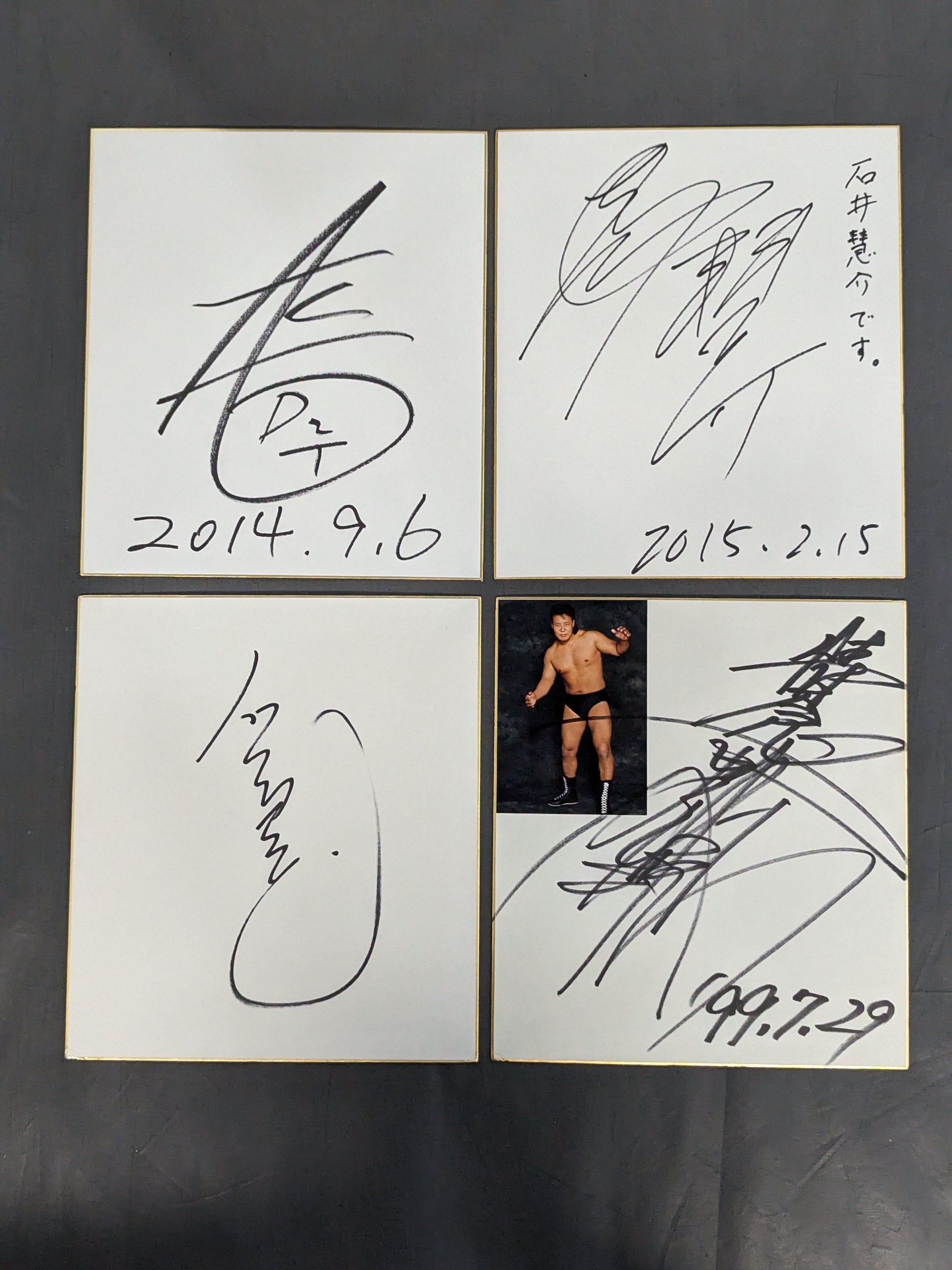 国内プロレスラー サイン色紙セット① – 闘道館