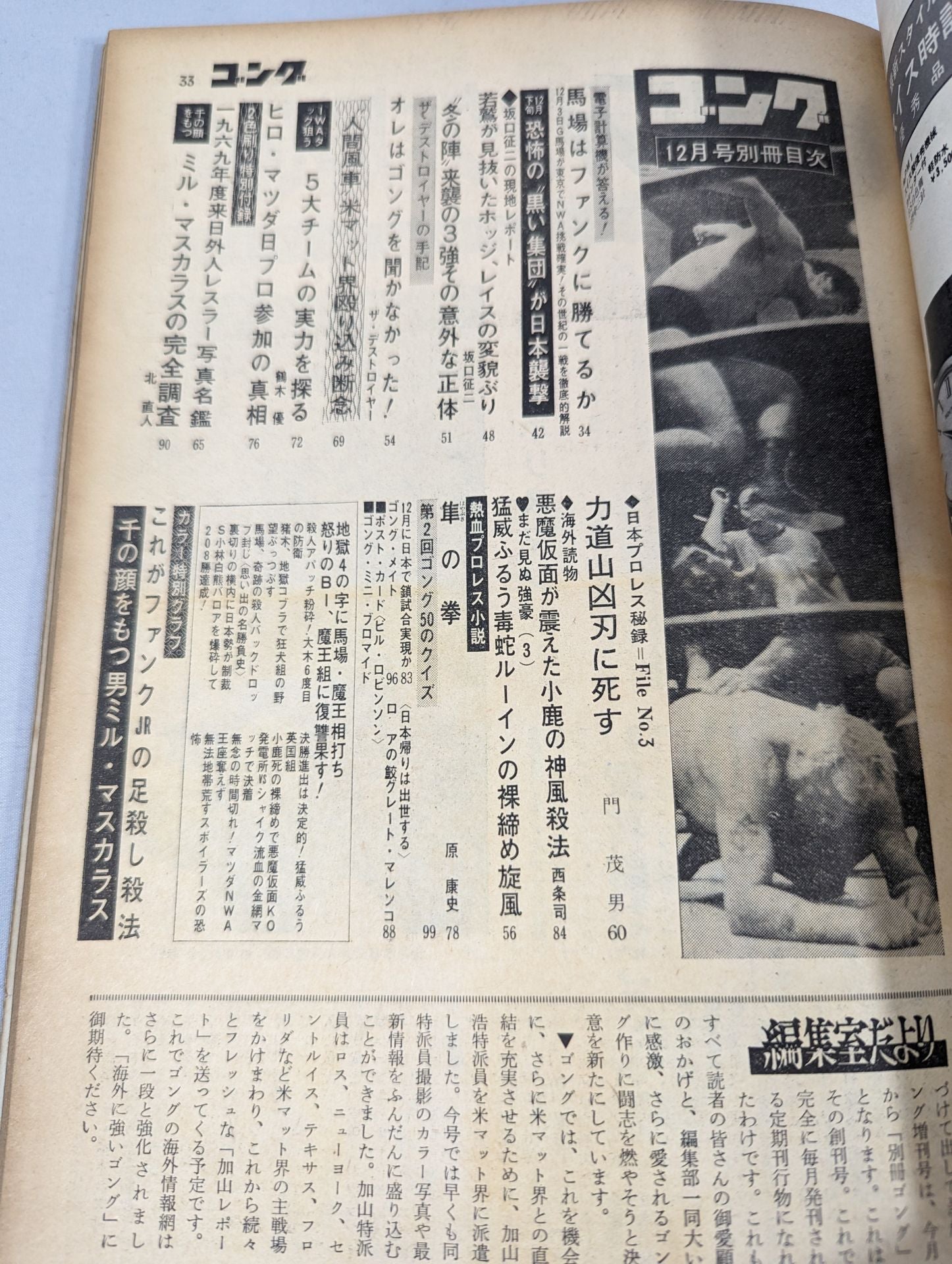 ☆創刊号☆ 別冊ゴングVol.1 No.1 – 闘道館