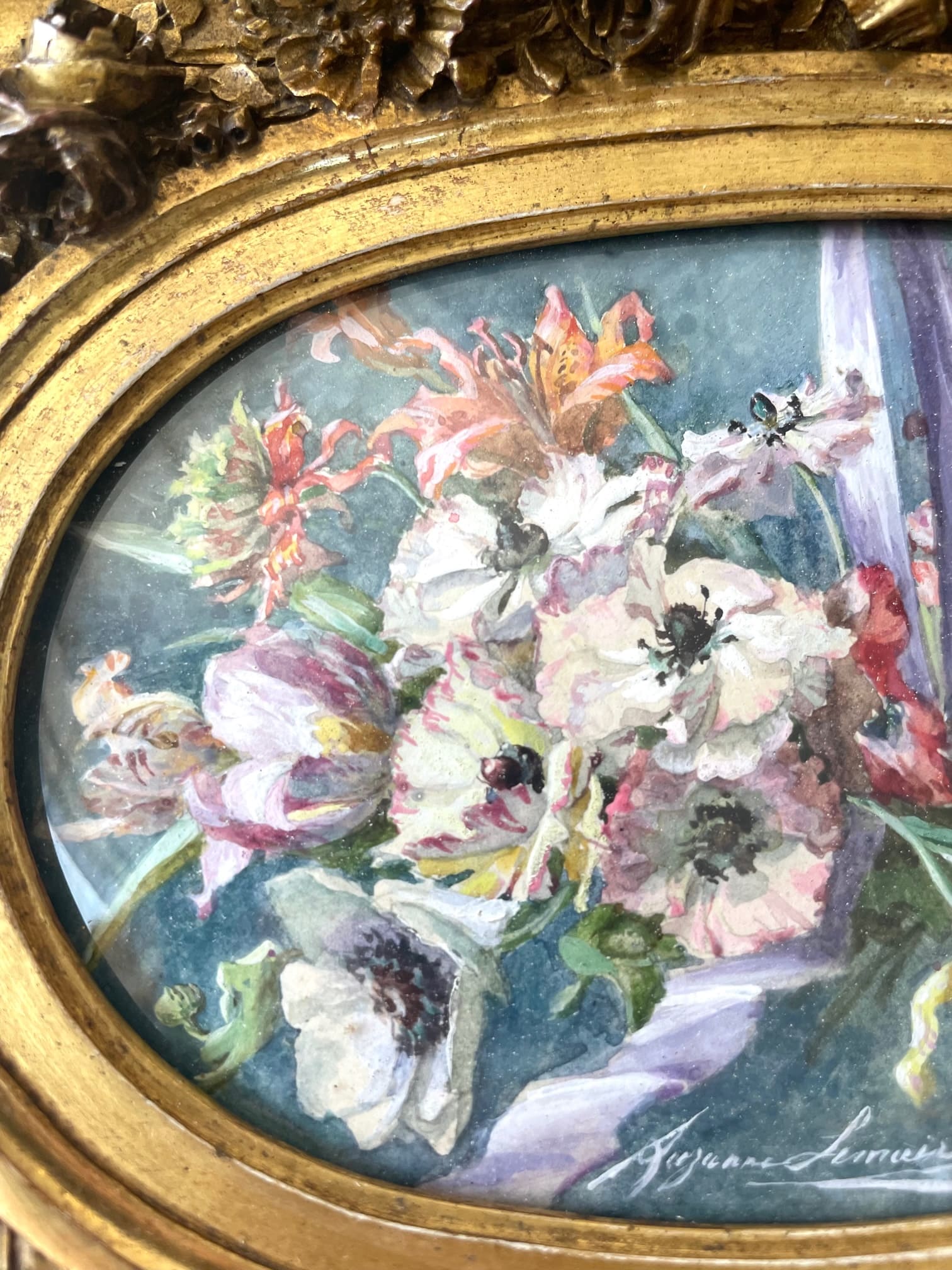 スザンヌ・ルメール 水彩＆グワッシュ画 hpt575 - 陶夢