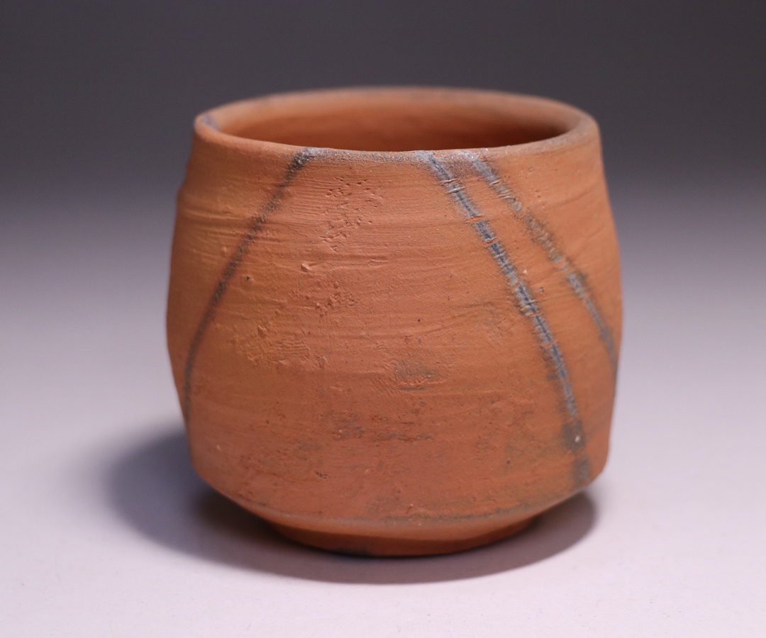 高力芳照 作 「備前玄襷赤酒呑」 ～備前焼専門卸小売店 川口陶楽苑～