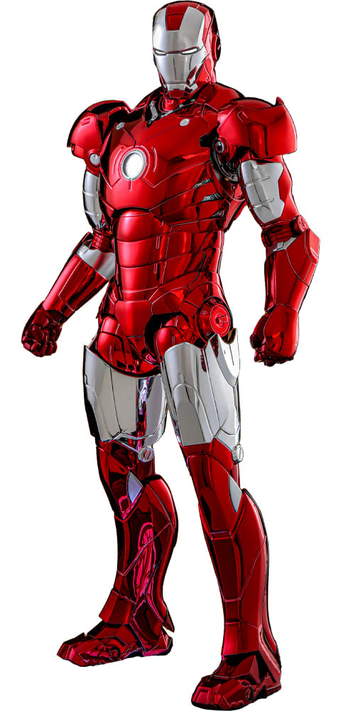 🔥Hot Toys MMS744-D64 IRON MAN 1/6 MARK III (RED & CHROME VERSION