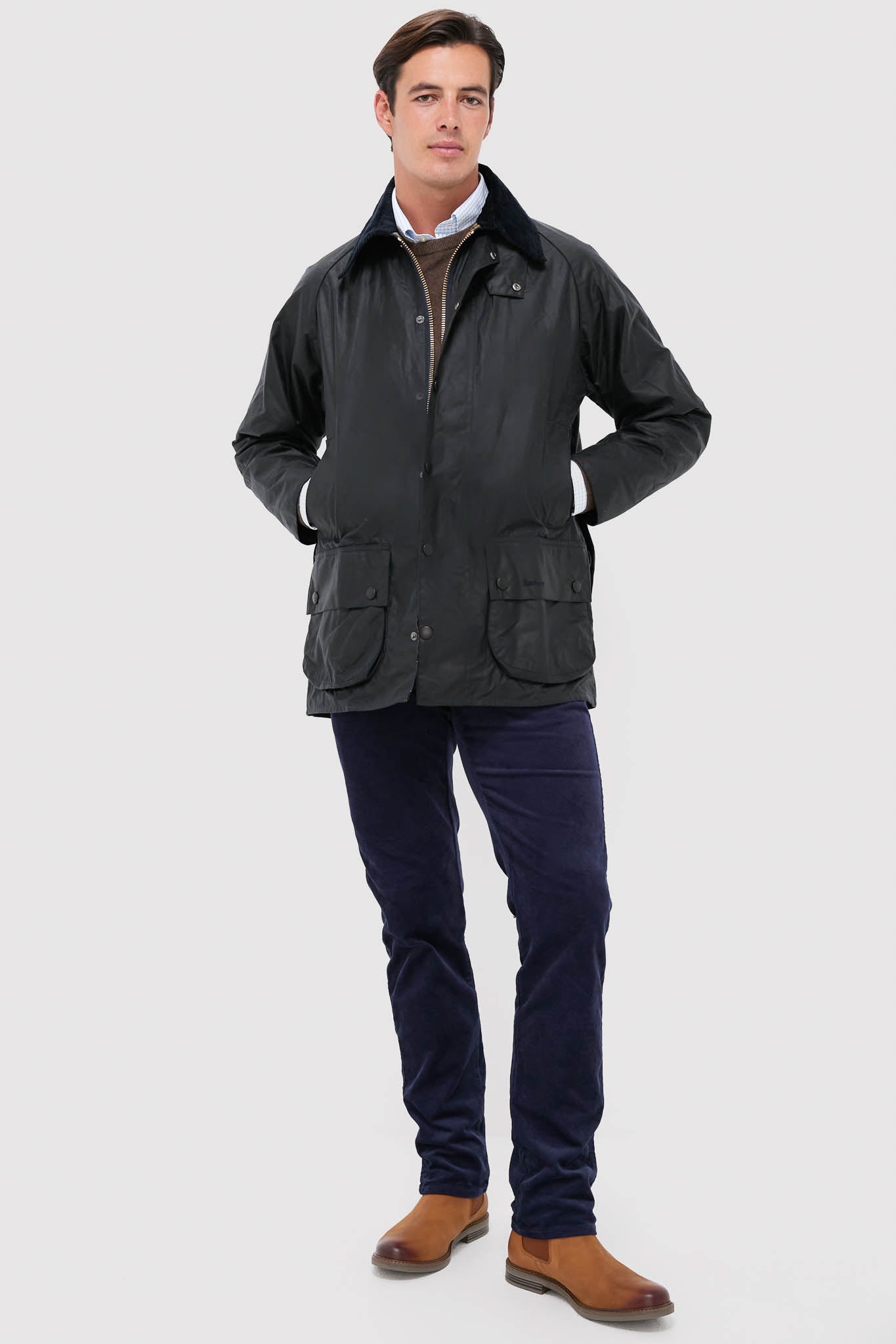 Men's Navy Beaufort Wax Jacket | Barbour