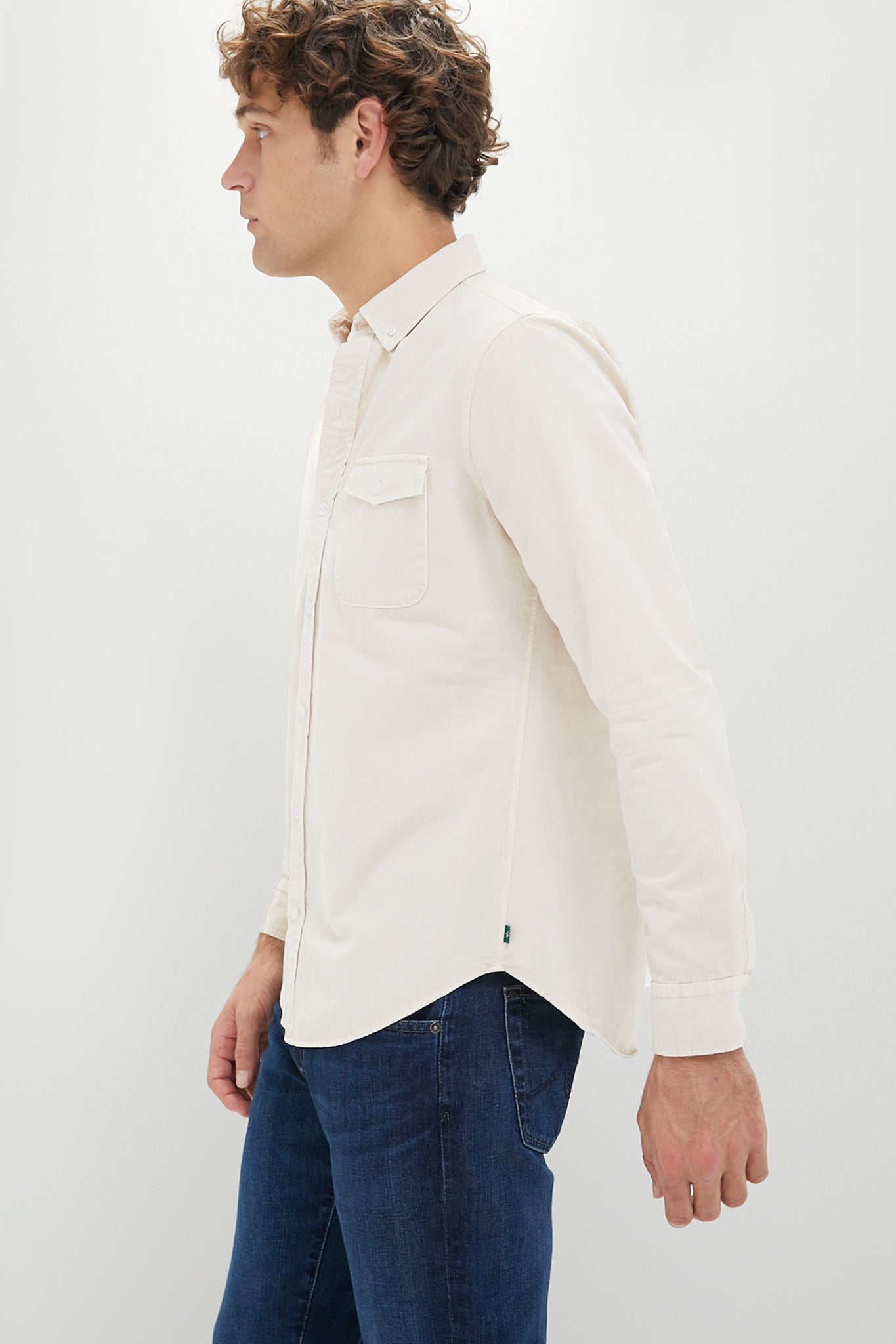 Sandstone Washed Denim Shirt | Spruce