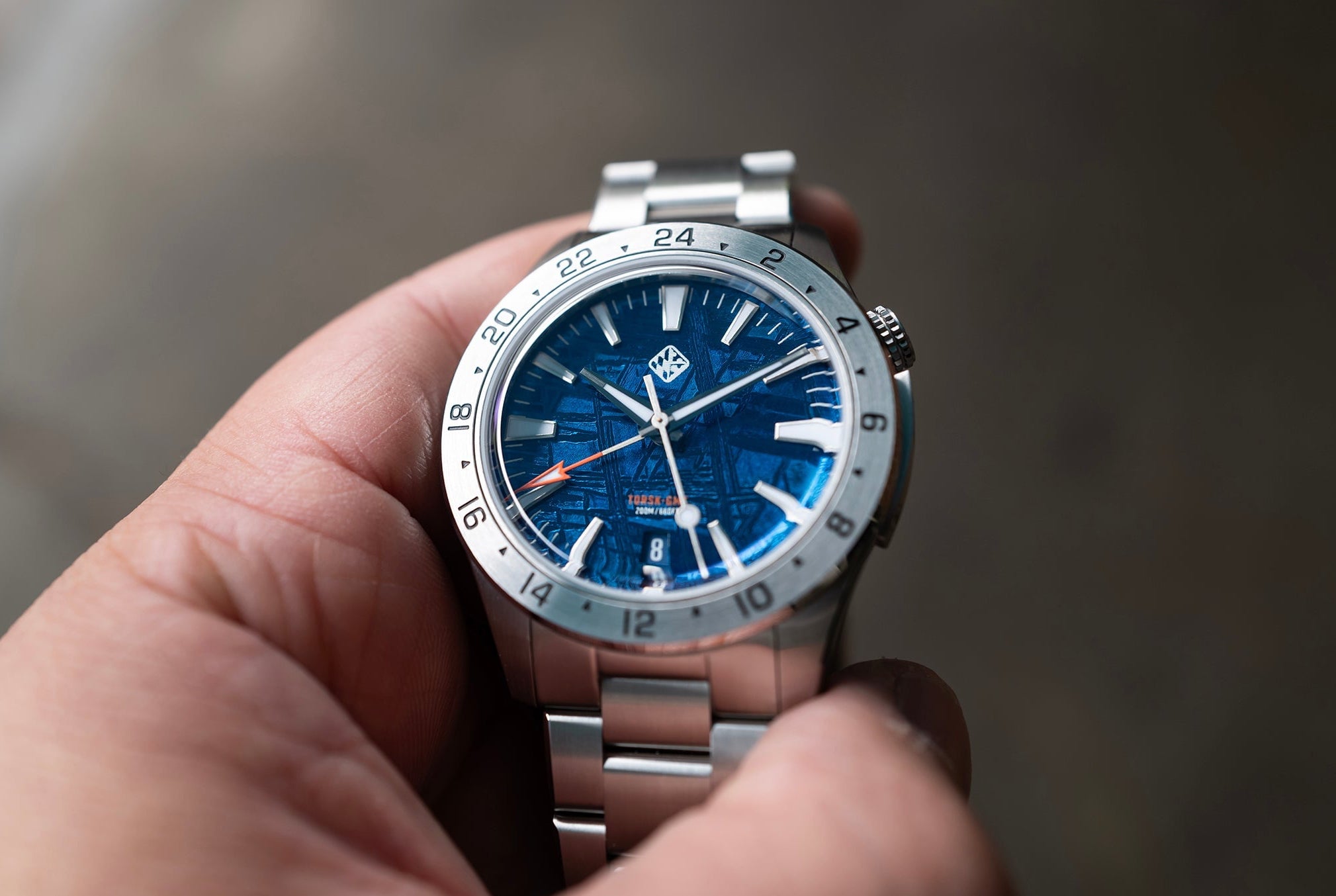 Steel Torsk GMT 39 - Cobalt Blue Meteorite (Preorder) – Tsao Baltimore