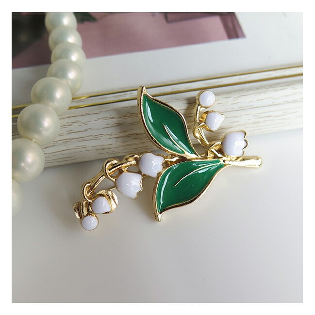 楽天市場】すずらんのブローチ1個メール便対応 コサージュピン