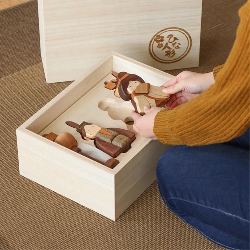 楽天市場】旭川クラフト sasaki ササキ工芸 木製ひな人形 DXセット