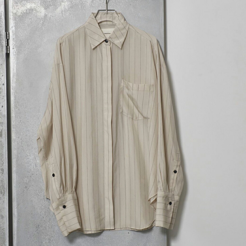 楽天市場】TODAYFUL トゥデイフル Stripe Silky Shirts ストライプ