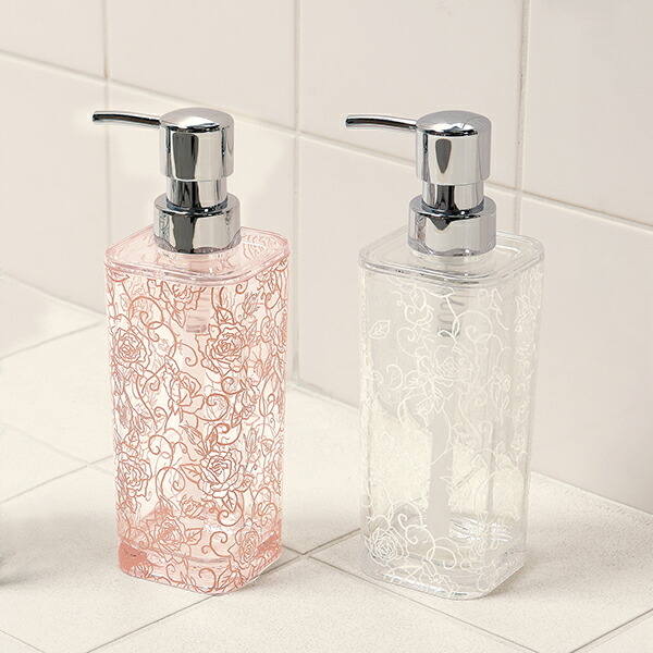 楽天市場】シャンプーボトル/クリアローズ｜姫系 かわいい ロマプリ