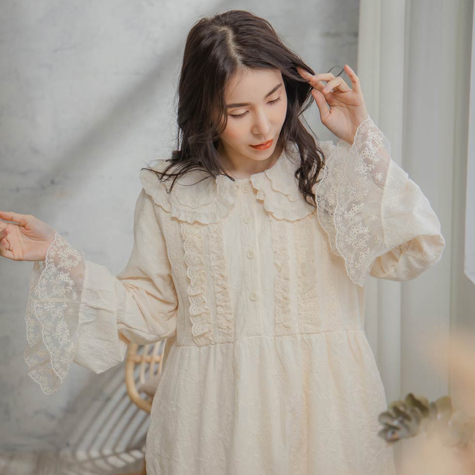 楽天市場】【完売御礼】 ワンピース セーラー風 レース襟 裾レース