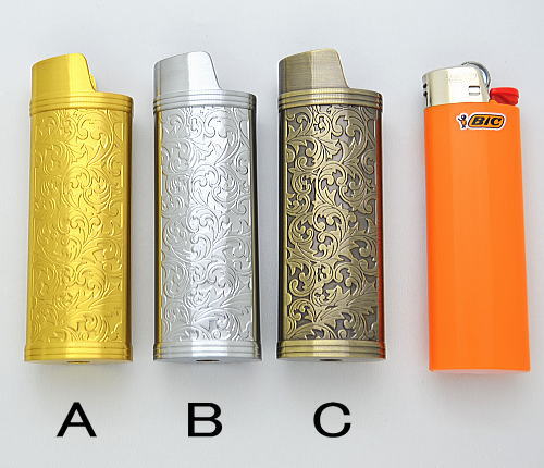 楽天市場】【BIC J26 金属製ライターケース唐草】デコ用 ビック J26