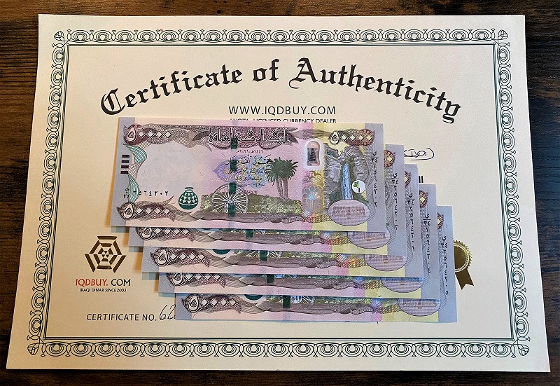 楽天市場】【新品/新券】50,000イラクディナール紙幣×5枚連番（250,000