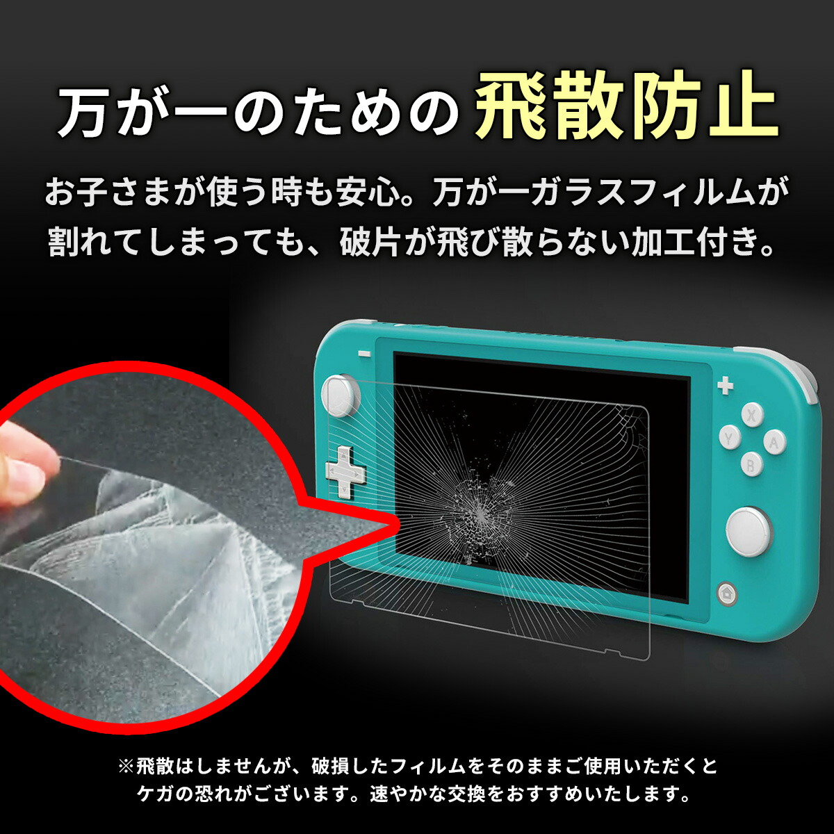 Nintendo Switch lite ターコイズ 保護フィルム クロス付 Switch Lite