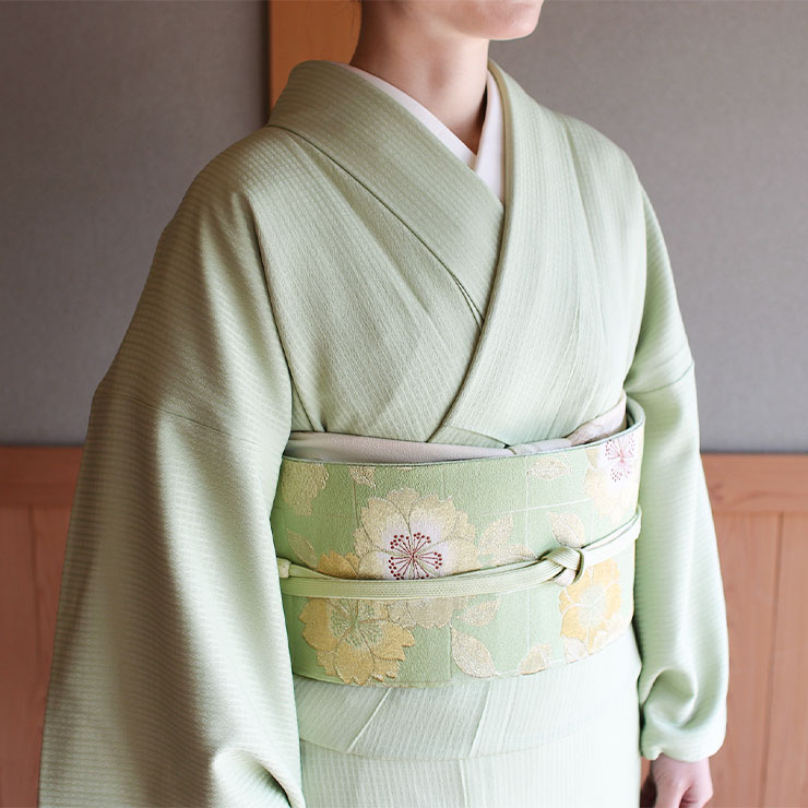 楽天市場】[ 東レシルック 糸使用] 洗える 袋帯 織・格子に八重桜