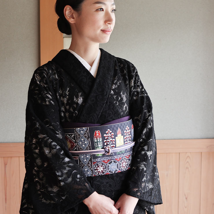 楽天市場】[正絹 名古屋帯] 召しませ花 一重太鼓 京袋帯 snowy night