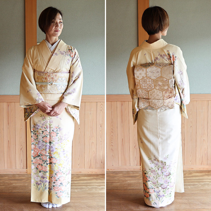楽天市場】＼2点で3％OFFクーポン／[洗える着物] 東レ 袷 訪問着 四季