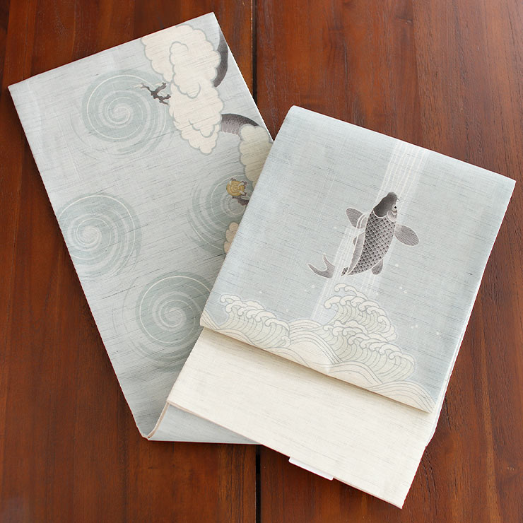 楽天市場】＼WeekendSale開催中!／当店限定!! [夏帯] 夏名古屋帯 鯉の